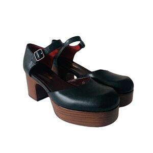 Avril Gau Women's Platform Chunky Heel Mary Jane Shoes Size EU 37 Black Y2k 90s